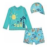 Conjunto Moda Praia Bebe Infantil Sunga Camisa Blusa Proteção Solar Fps Tip Top  2 Anos 