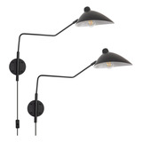 Conjunto Moderno De Arandelas De Parede Com Braço Oscilante