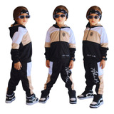 Conjunto Moletom Blusa Calça Frio Casaco Infantil Abrigo Top