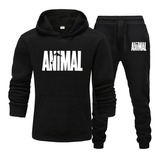 Conjunto Moletom Calça Animal Pack Academia Musculação Swag