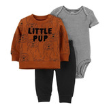 Conjunto Moletom Carters Kit 3 Peças Inverno Bebe Menino