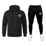 Conjunto Moletom Futebol São Paulo Time Pronta Entrega