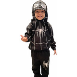 Conjunto Moletom Infantil Homem Aranha Black