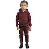 Conjunto Moletom Infantil Menino Menina Liso Algodão Flanelado Bordô 5 6 