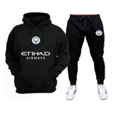 Conjunto Moletom Manchester City Blusa calça Alta Qualidade