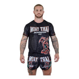 Conjunto Muay Thai Masculino Camisa E Short Bushmaster