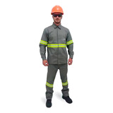 Conjunto Nr10 Calça E Camisa Risco 2 Eletricista Cinza Epi