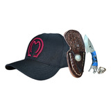 Conjunto P Crianças Chaveirinho Mini Faca E Bainha Boné