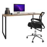Conjunto P Escritorio Mesa 150x60 Cadeira Giratoria Mesh