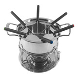Conjunto P Fondue Inox 11 Pçs Chocolate Queijo Cor Cinza 0