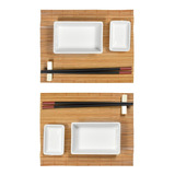 Conjunto P Sushi Molheira Hashi E Descanso 10 Pçs japonês