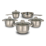 Conjunto Panela Aço Inox Tampa Jogo Elétrico Com Cabo Grande