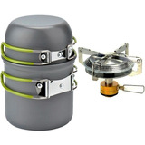 Conjunto Panela Camping 2 Peças Mini Fogareiro