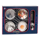 Conjunto Panela Metal Cozinha Infantil De Brinquedo