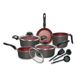 Conjunto Panelas 8 Peças Antiaderente Prime Tampa De Vidro