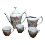 Conjunto Para Café Em Porcelana Pozzani Desenho Floral