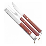 Conjunto Para Churrasco Fork Com Faca Pegador E Garfo Nauti