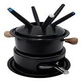 Conjunto Para Fondue 11 Peças Inox Para Queijos Chocolate E Molhos