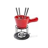 Conjunto Para Fondue Com Divisória 9 Peças Vermelho Brinox