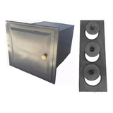 Conjunto Para Forno A Lenha Com Chapa De Ferro 3 Furos