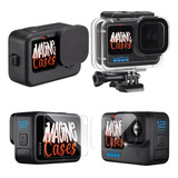 Conjunto Para Gopro Hero 12 Case Estanque Capinha Película