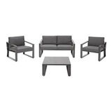 Conjunto Para Jardim Poltronas E Mesa Baixa Alumínio