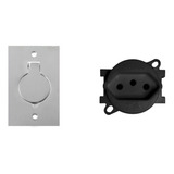 Conjunto Para Piso 4x2 Tomada Alumínio Tomada 20a