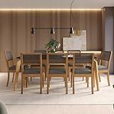 Conjunto Para Sala De Jantar Com Mesa Petra E 8 Cadeiras Chumbo