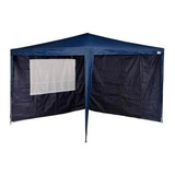 Conjunto Parede Lateral Para Tenda gazebo 3x3 Azul 2 Lados