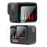 Conjunto Película Vidro Temperado Gopro Hero 8 Lcd E Lente