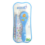 Conjunto Pente E Escova Para Cabelo Kuka Azul