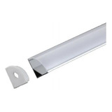  conjunto Perfil Canto Branco 10 18mm Alum 2m Fita E Fonte