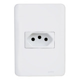 Conjunto Perlex Aros 4x2 Branco Com Placa 1tomada 20a 7315