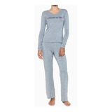 Conjunto Pijama Calvin Klein Camiseta Longa Calça Sleepwear