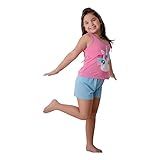 Conjunto Pijama Infantil Estampado Com Vaquinha Gatinho E Unicórnio Rosa E Azul 10