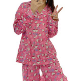 Conjunto Pijamas Hello Kitty Sanrio Fofo Violeta Promoção