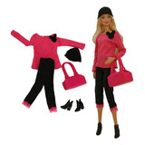 Conjunto Pink Para Boneca Barbie Fashion