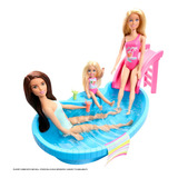 Conjunto Piscina Glam Com Boneca Barbie Com Maiô Verde