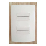 Conjunto Placa 4x2 Com 4 Teclas Interruptor Sleek Margirius