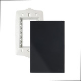 Conjunto Placa Cega 4x2 Cor Grafite Fosco Recta Satin B lux