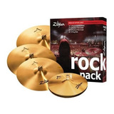 Conjunto Platillos Zildjian A Rock Mastersound Hi Hi Hat 17 19 20 Color Dorado