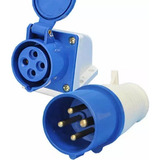 Conjunto Plug Tomada 3p t 32a Azul Industrial Jng Strahl