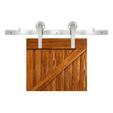 Conjunto Porta Correr Roldana Aparente Trilho 1 50m 100kg