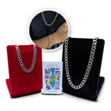 Conjunto Prata 925 Corrente Pulseira Maciça Grumet Grossa