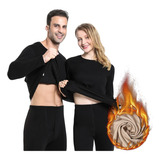 Conjunto Preto Segunda Pele Térmica Flanelado Frio Intenso