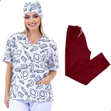 Conjunto Privativo Scrub Hospitalar Pijama Cirúrgico