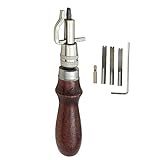 Conjunto Profissional 7 Em 1 Com Costura De Couro Ajustável Bisel De Borda De Vinco E Kits De Sulco Para Costura Em Couro E Ferramentas De Trabalho De Artesanato Em Couro DIY