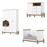 Conjunto Quarto De Bebê Completo Berço 2 Em 1 