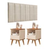 Conjunto Quarto Mesas De Cabeceira Pix Off White freijó