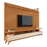 Conjunto Rack Com Painel Versátil Para Sala Tv Ripados
